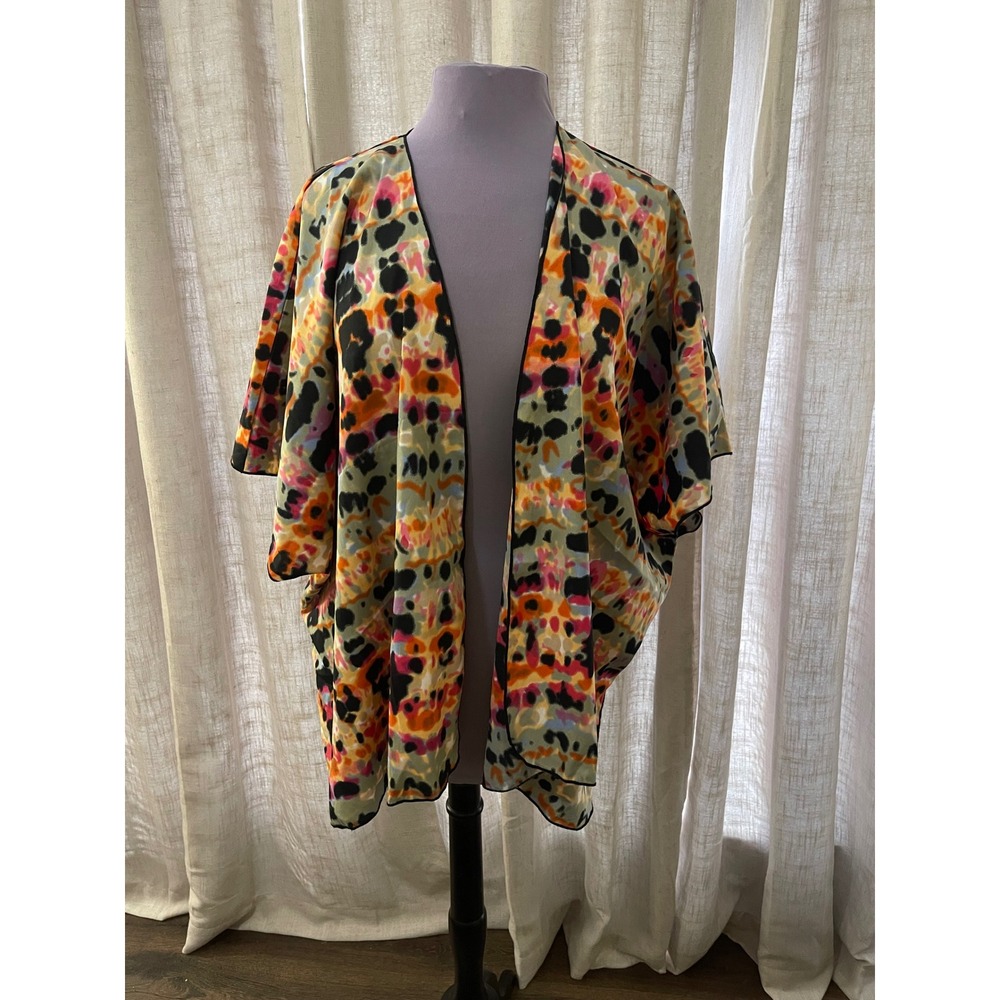 Band of Gypsies‎ Kimono M/L Multi Color Open Front Festival Bohemian Casual